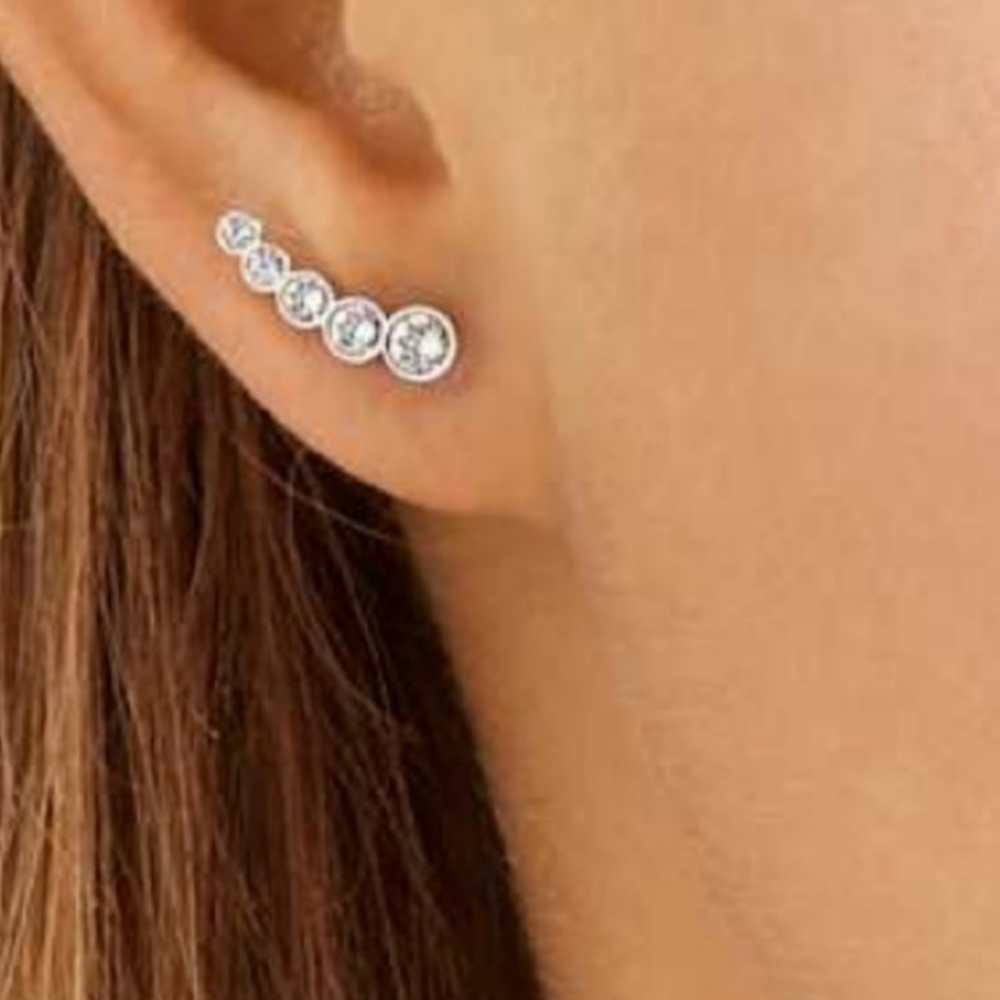 Swarovski White Rhodium Crystal Earrings